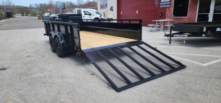 New 7 x 16 Big Tex 70TV 24  Steel Sides Utility 7k