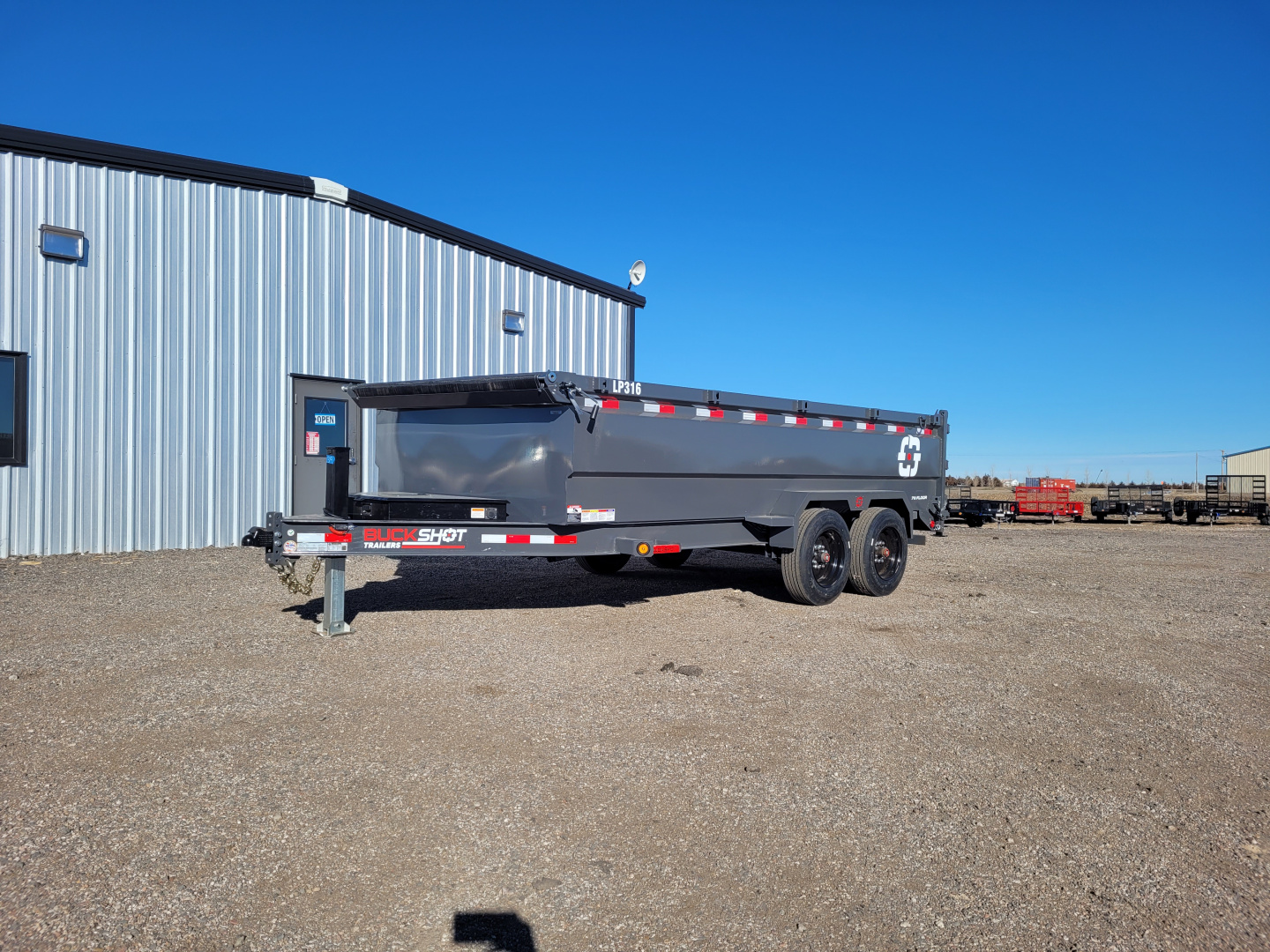 New 2026 Buckshot 83"x16' BP Dump Trailer W/3' Sides/8K Axles
