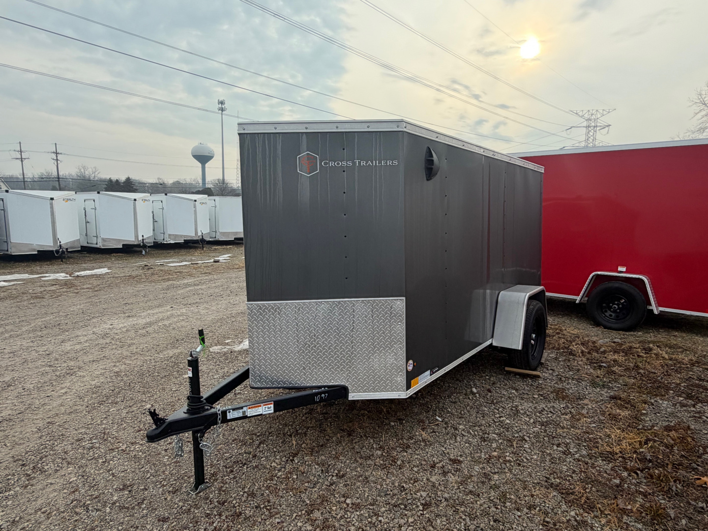 New 2026 5 x 10 Enclosed Cross Trailers Beta Cargo / Enclosed Trailer With Spare Tire and Ramp Door