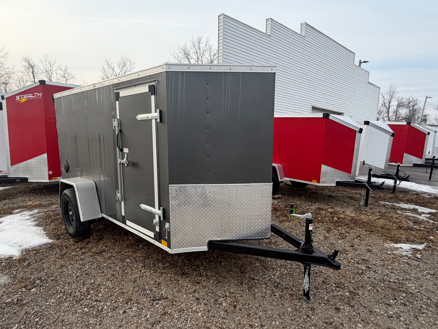 New 2026 5 x 10 Enclosed Cross Trailers Beta Cargo / Enclosed Trailer With Spare Tire and Ramp Door