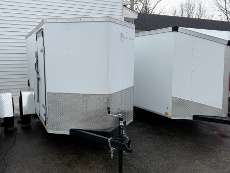 New 2026 5 x 10 Enclosed Cross Trailers Beta Cargo / Enclosed Trailer With Spare Tire and Ramp Door