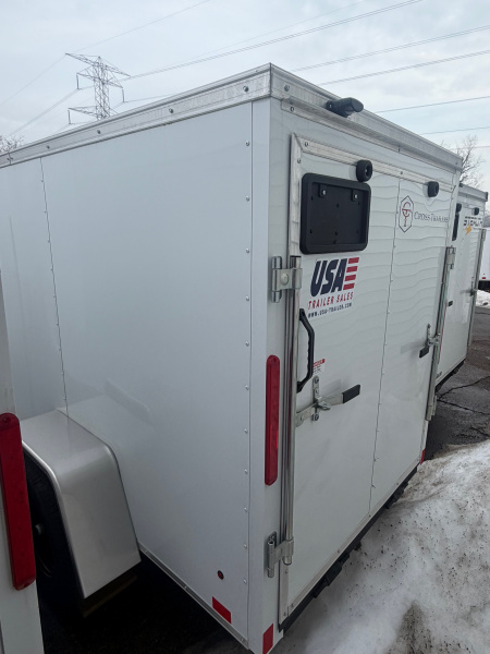 New 2026 5 x 10 Enclosed Cross Trailers Beta Cargo / Enclosed Trailer With Spare Tire and Ramp Door