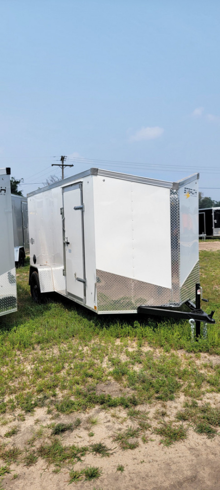 New 2026 Stealth Trailers 6X12 WHITE RAMP DOOR Cargo / Enclosed Trailer
