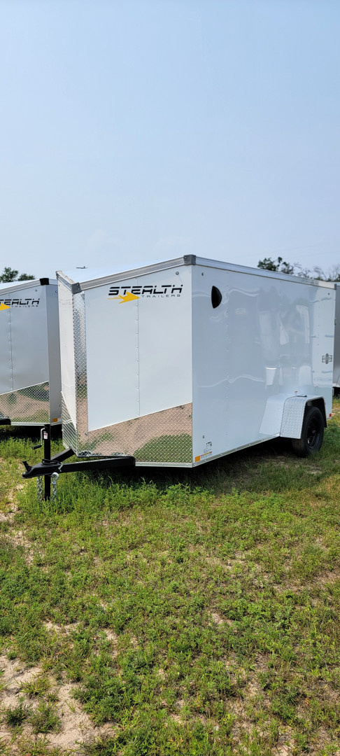 New 2026 Stealth Trailers 6X12 WHITE RAMP DOOR Cargo / Enclosed Trailer