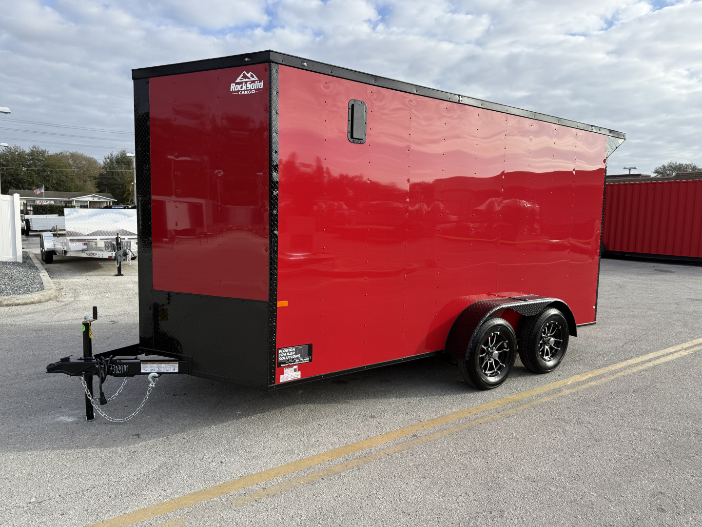 New 2026 Rock Solid Cargo 7x14 7K Rear Ramp Door Black Out Pkg Cargo / Enclosed Trailer