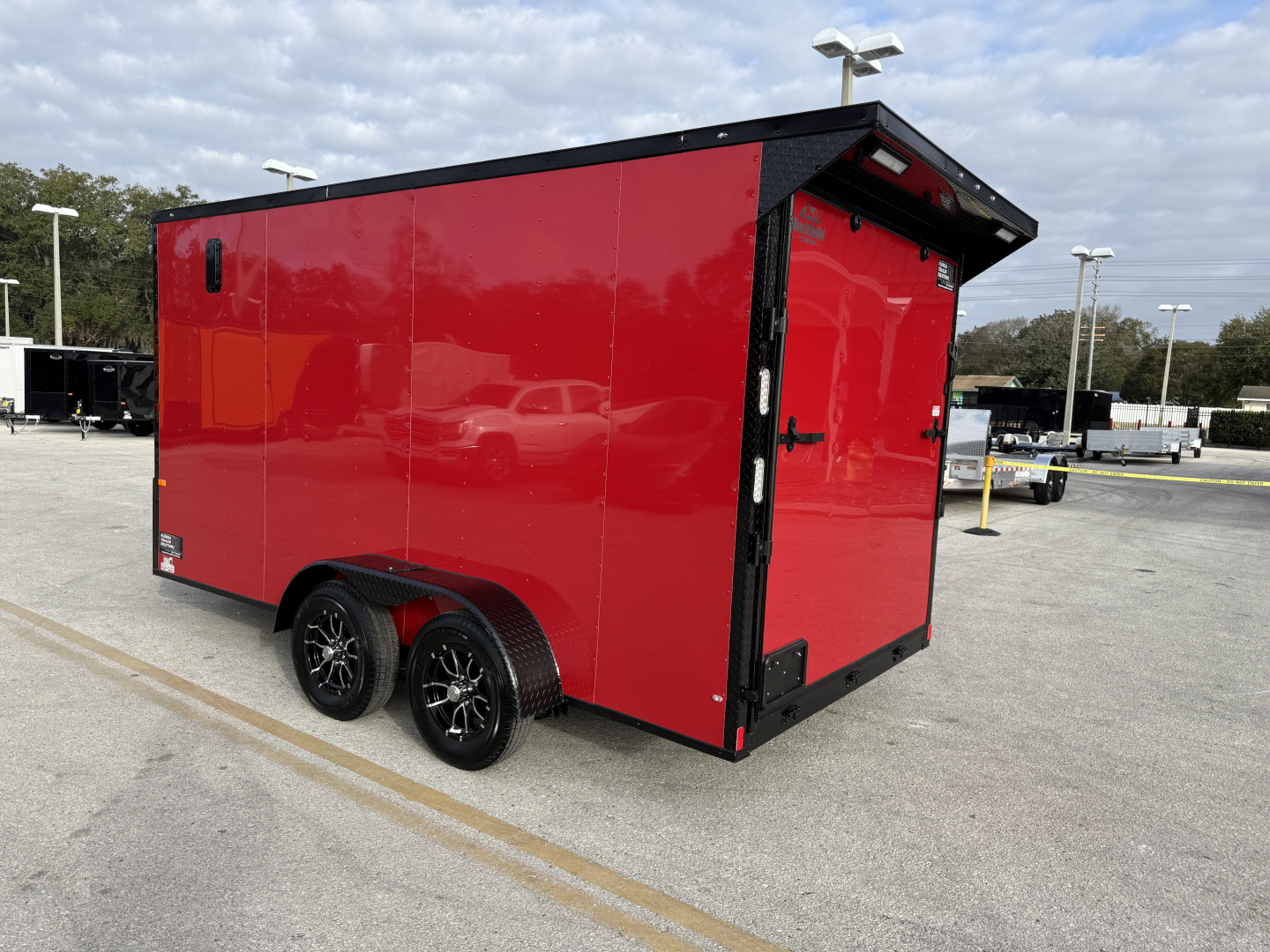 New 2026 Rock Solid Cargo 7x14 7K Rear Ramp Door Black Out Pkg Cargo / Enclosed Trailer