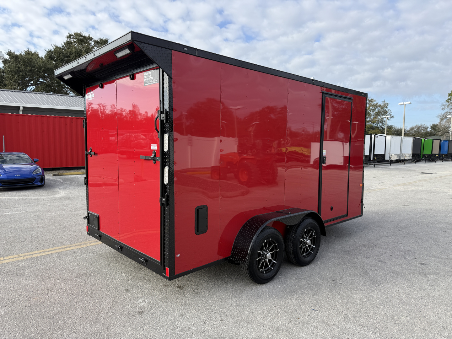 New 2026 Rock Solid Cargo 7x14 7K Rear Ramp Door Black Out Pkg Cargo / Enclosed Trailer