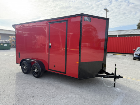 New 2026 Rock Solid Cargo 7x14 7K Rear Ramp Door Black Out Pkg Cargo / Enclosed Trailer