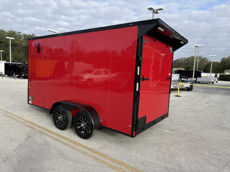 New 2026 Rock Solid Cargo 7x14 7K Rear Ramp Door Black Out Pkg Cargo / Enclosed Trailer