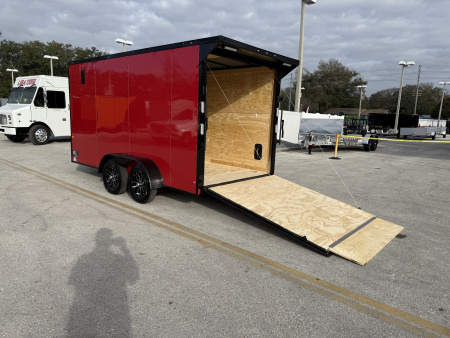 New 2026 Rock Solid Cargo 7x14 7K Rear Ramp Door Black Out Pkg Cargo / Enclosed Trailer