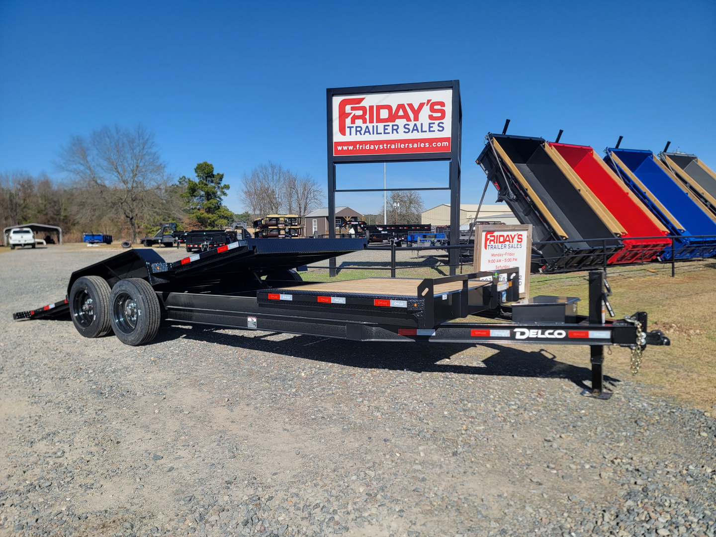 New 2026 Delco Trailers T3 22' x 83" Tilt Trailer Equipment Trailer