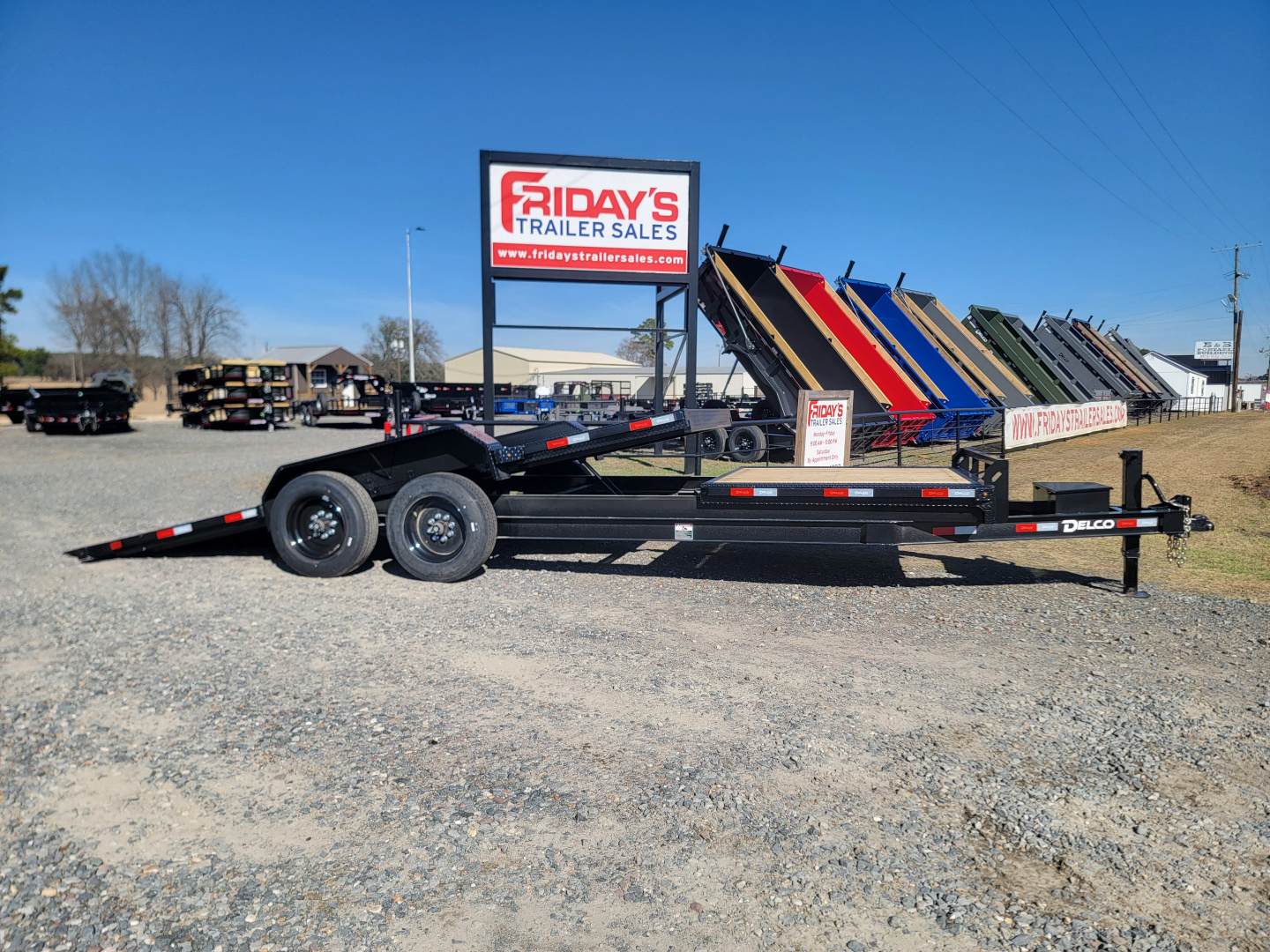 New 2026 Delco Trailers T3 22' x 83" Tilt Trailer Equipment Trailer