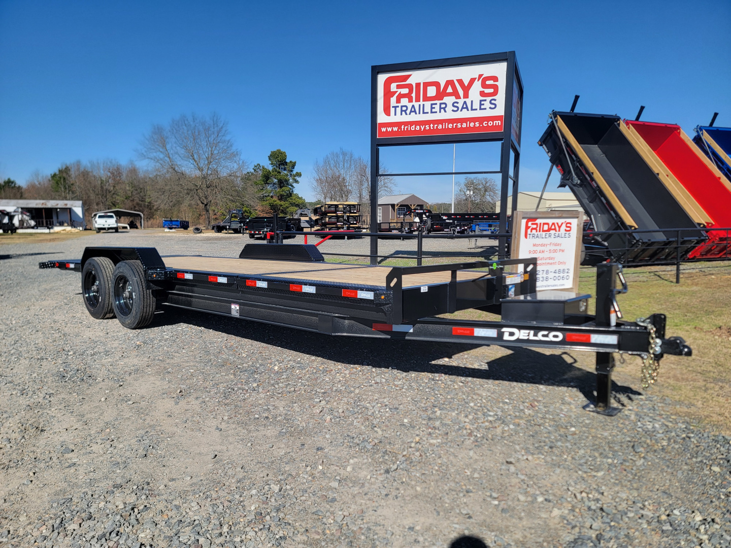 New 2026 Delco Trailers T3 22' x 83" Tilt Trailer Equipment Trailer