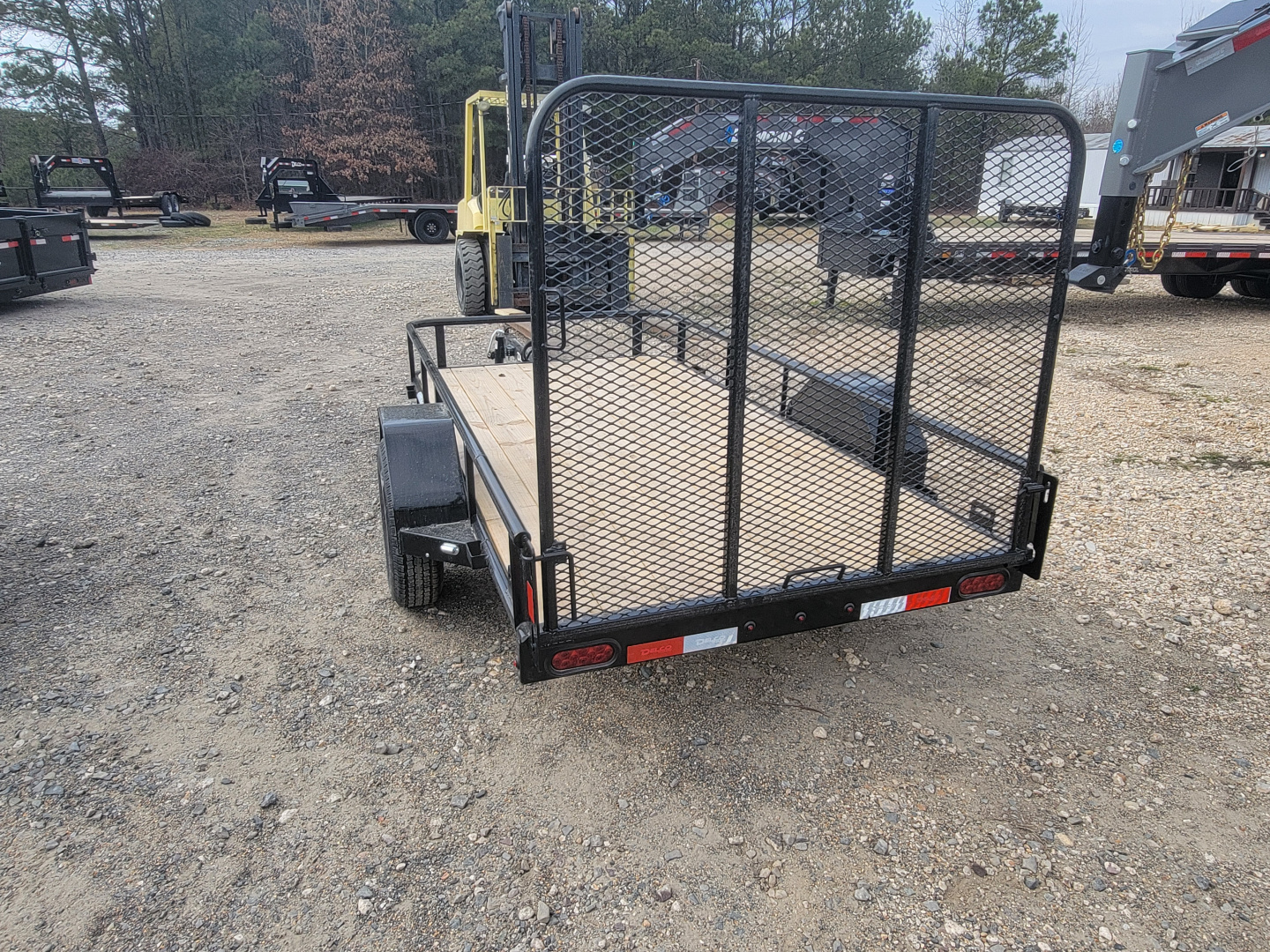 New 2026 Delco Trailers U010 10' x 60" Pipe Top w/ Folding Tailgate Utility Trailer
