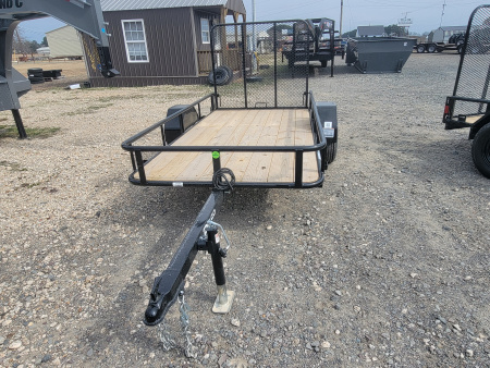 New 2026 Delco Trailers U010 10' x 60" Pipe Top w/ Folding Tailgate Utility Trailer