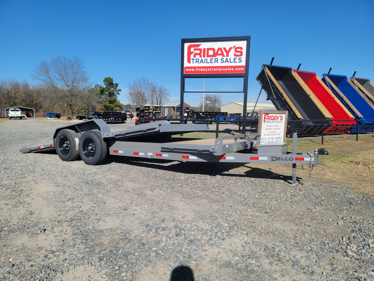 New 2026 Delco Trailers T3 20' x 83" Tilt Trailer Equipment Trailer