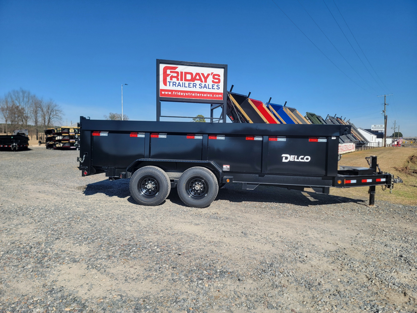 New 2025 Delco Trailers D3 16' x 83" Dump Trailer 3ft Wall