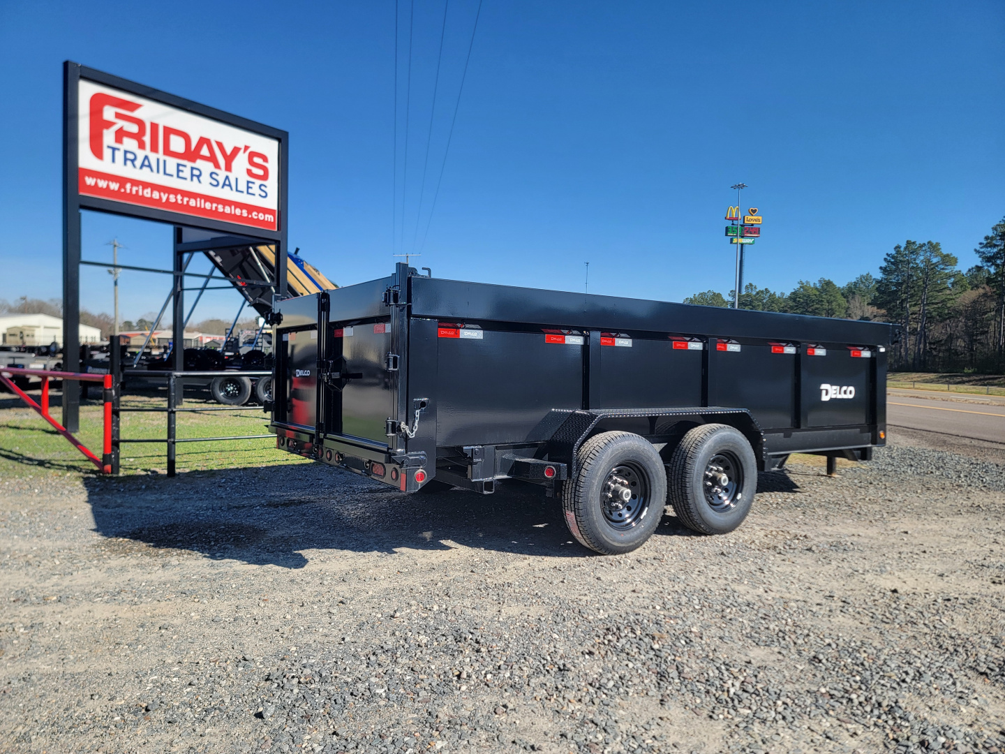 New 2025 Delco Trailers D3 16' x 83" Dump Trailer 3ft Wall