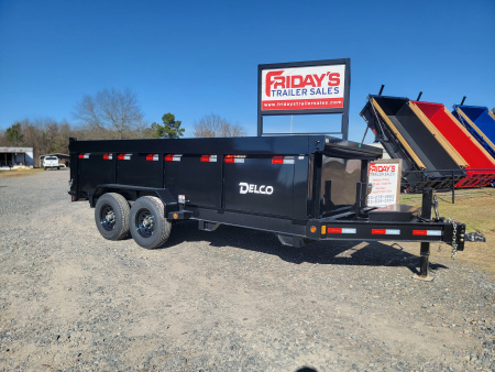 New 2025 Delco Trailers D3 16' x 83  Dump Trailer 3ft Wall