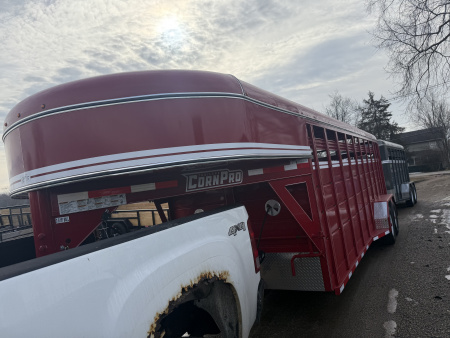 New 2026 CornPro 6'8X20 GOOSENECK 12K Stock Trailer