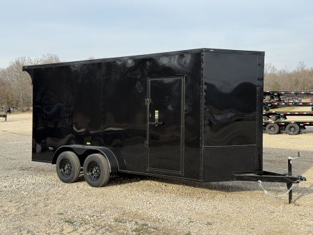 New 2026 PowerLine Cargo 7X16TA / POLYCORE/ 7' INTERIOR / THERMOPLY / 54  EXTENDED TONGUE / 7K GVWR Cargo / Enclosed Trailer