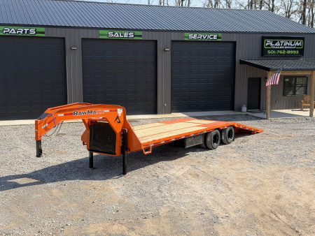 New 2026 RawMaxx HTX 102X32 Flatbed Trailer WIRELESS REMOTE 16K AXLES 18 PLY TIRES HYDRAULIC DISC BRAKES 32K GVWR
