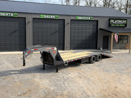 New 2026 RawMaxx HTX 102X32 Flatbed Trailer WIRELESS REMOTE 16K AXLES 18 PLY TIRES HYDRAULIC DISC BRAKES 32K GVWR