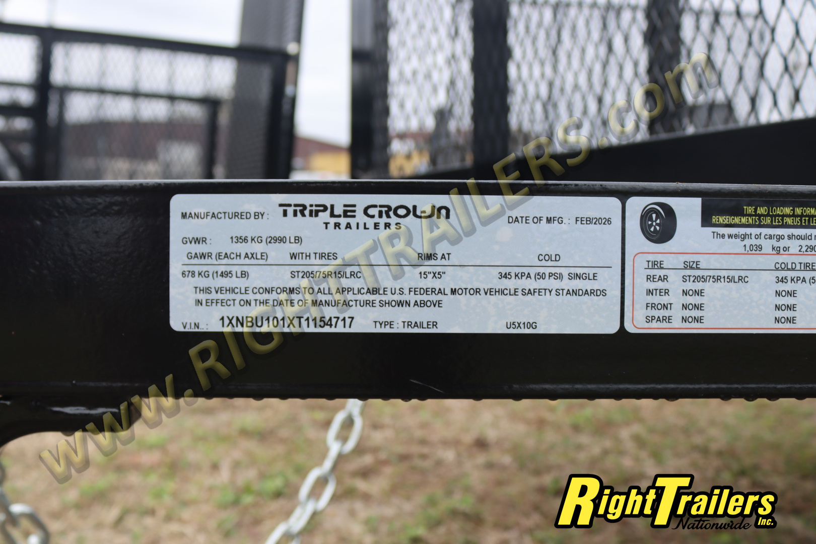 New 2026 5X10 Triple Crown UTILITY Trailer