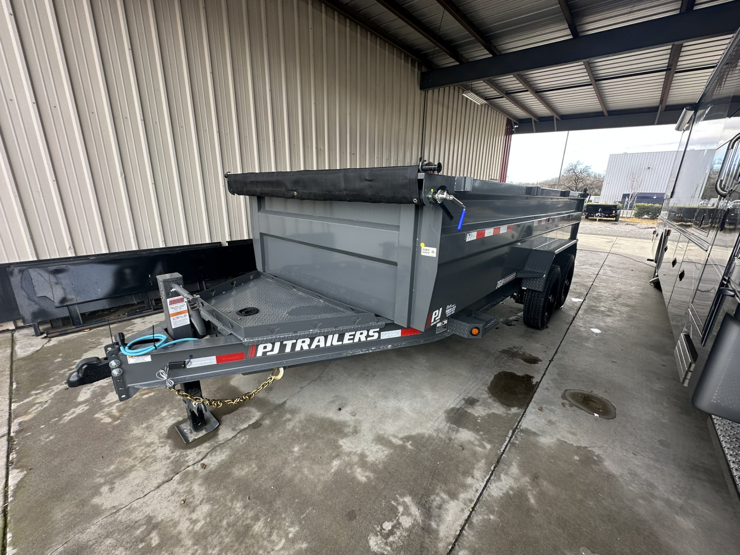 New 2026 PJ Trailers DM 7X16X3 Dump Trailer