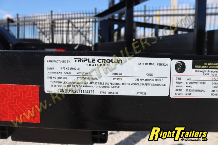 New 2026 7X16 Triple Crown UTILITY TRAILER