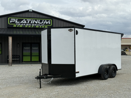 New 2026 PowerLine Cargo 7X16TA / POLYCORE/ 7' INTERIOR / THERMOPLY / 54  EXTENDED TONGUE / 7K GVWR Cargo / Enclosed Trailer