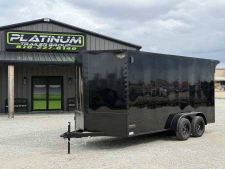 New 2026 PowerLine Cargo 7X16TA / POLYCORE/ 7' INTERIOR / THERMOPLY / 54  EXTENDED TONGUE / 7K GVWR Cargo / Enclosed Trailer