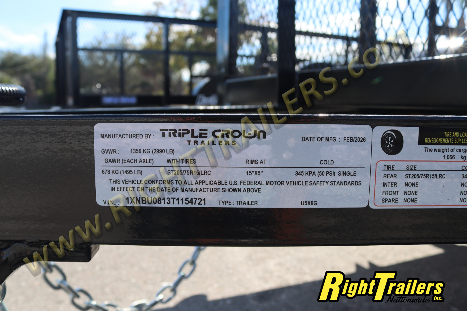 New 2026 5X8 Triple Crown Utility Trailer