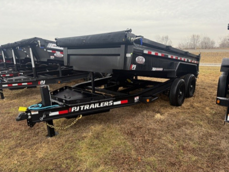 New 2026 PJ Trailers PJ 14K Low-Profile (DL) 83"x14' w/ HYDRAULIC JACK Dump Trailer