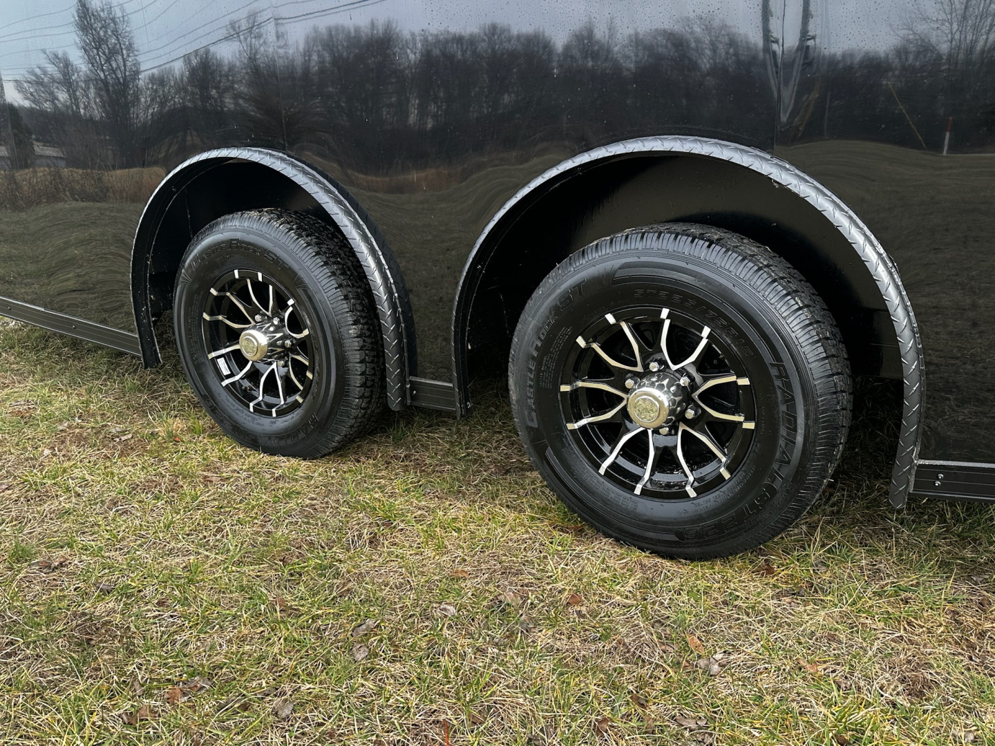 New 2026 Rock Solid 8.5x24 7'6" Interior Car Hauler-5200LB Torsion Axle-Black Poly- Blackout-Enclosed Car Hauler