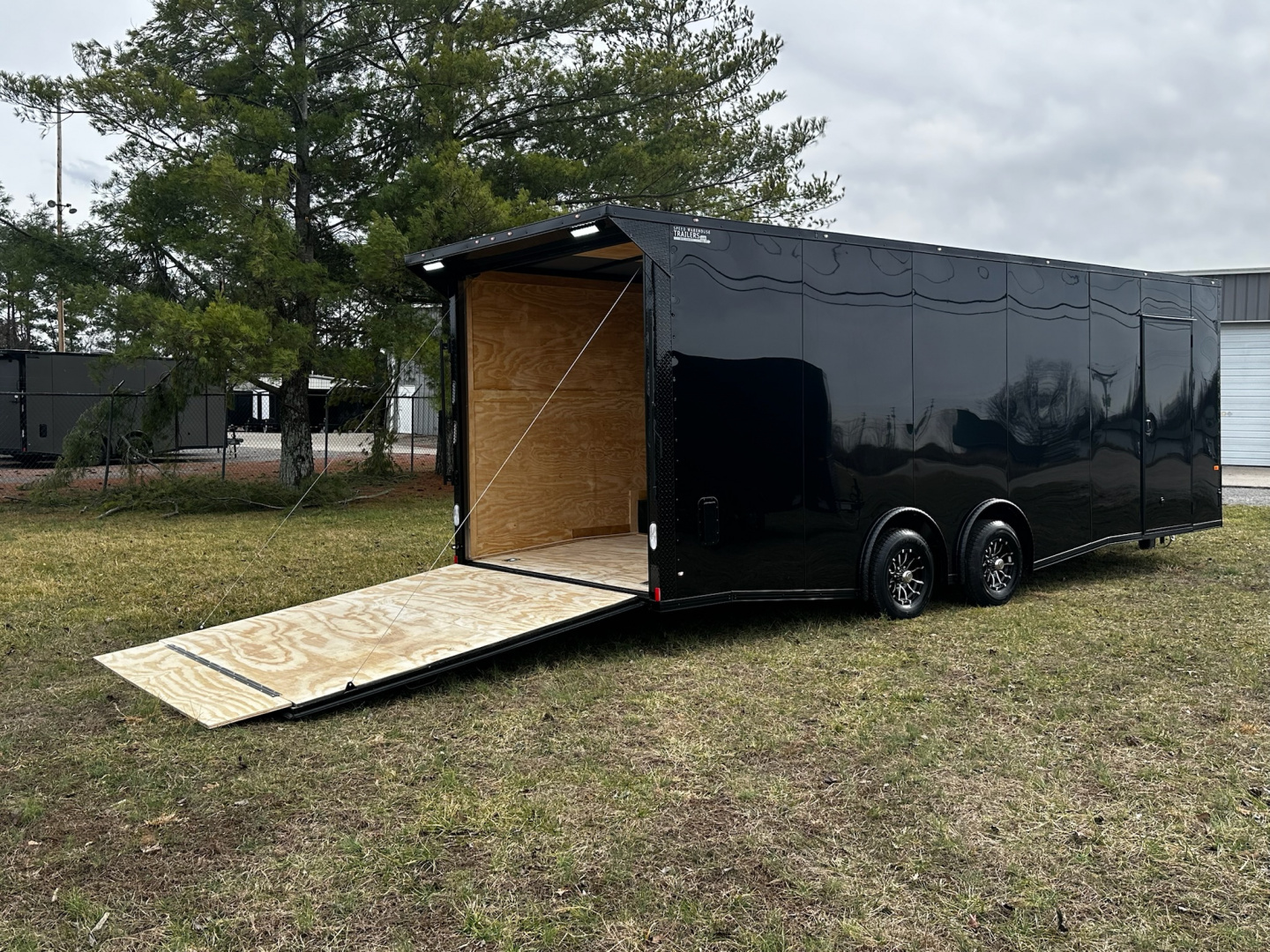 New 2026 Rock Solid 8.5x24 7'6" Interior Car Hauler-5200LB Torsion Axle-Black Poly- Blackout-Enclosed Car Hauler