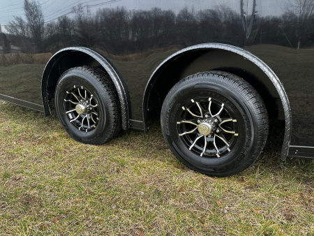 New 2026 Rock Solid 8.5x24 7'6" Interior Car Hauler-5200LB Torsion Axle-Black Poly- Blackout-Enclosed Car Hauler