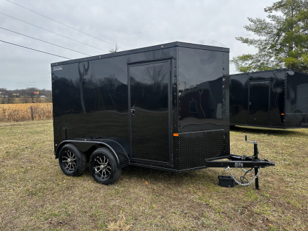 New 2026 Rock Solid Cargo 6X10 - Enclosed Trailer - 3500LB Tandem Axle- Black Poly- Blackout