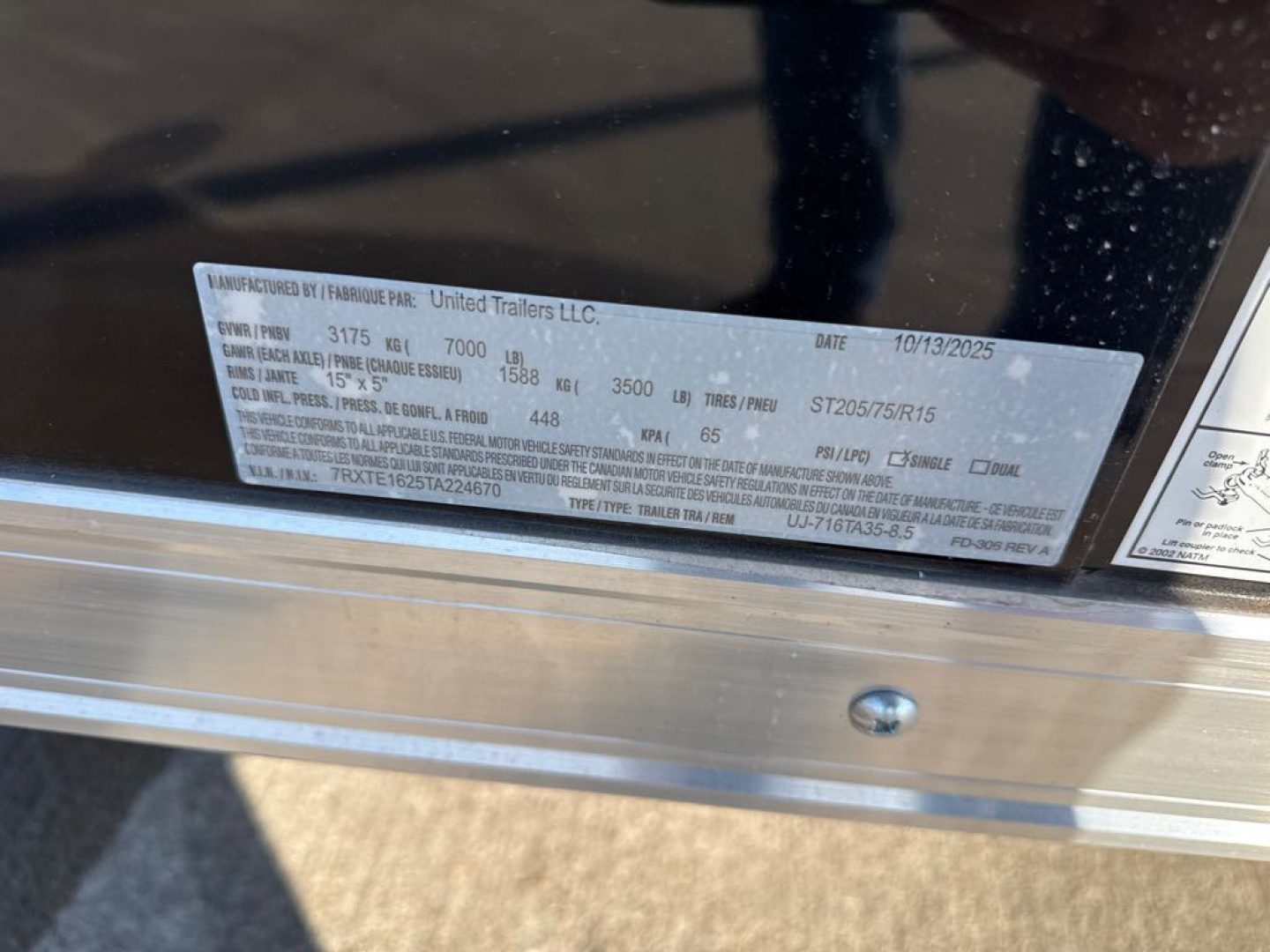 New 2026 United Trailers UJ-716TA35-8.5 Cargo / Enclosed Trailer