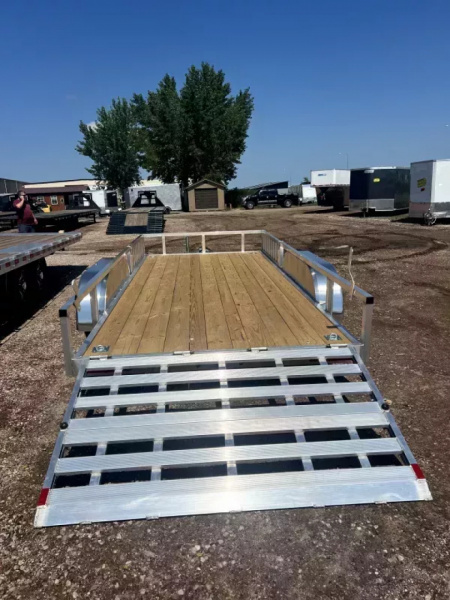 New ALCOM 80x16 Alcom Cargo Pro Aluminum Utility trailer UTV/ATV w/ side load ramp option 4 year warranty Equipment Trailer w/aluminum wheels