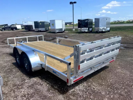 New ALCOM 80x16 Alcom Cargo Pro Aluminum Utility trailer UTV/ATV w/ side load ramp option 4 year warranty Equipment Trailer w/aluminum wheels