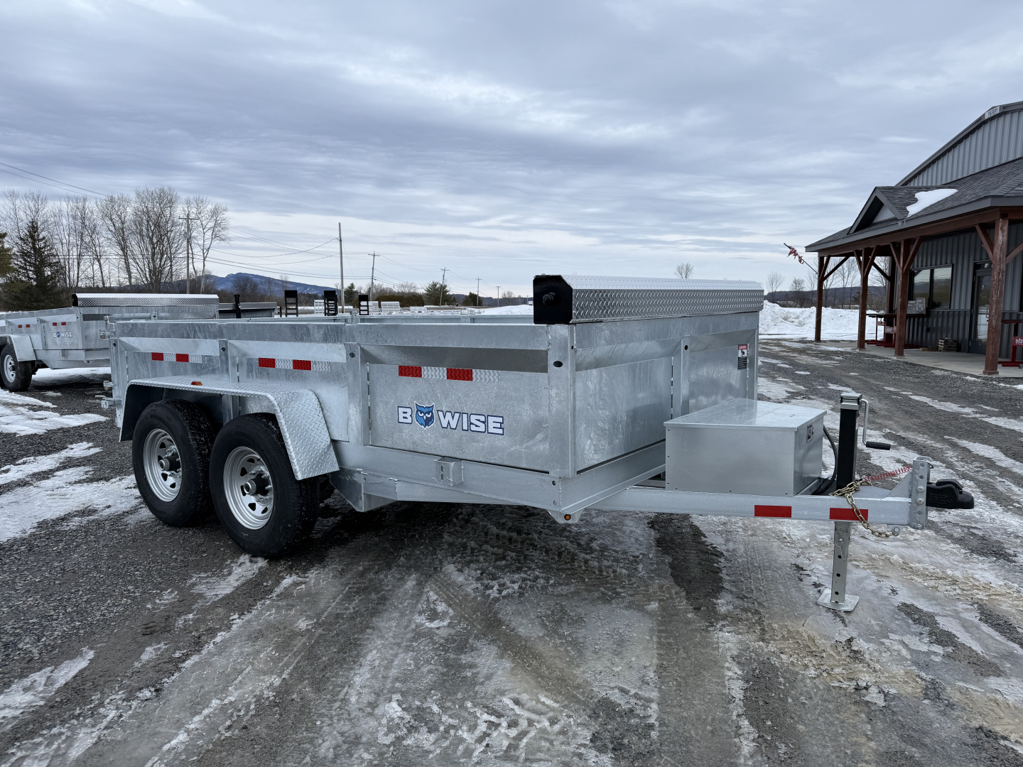 New 2026 BWISE DT712LP-LE-12 Galvanized Dump Trailer
