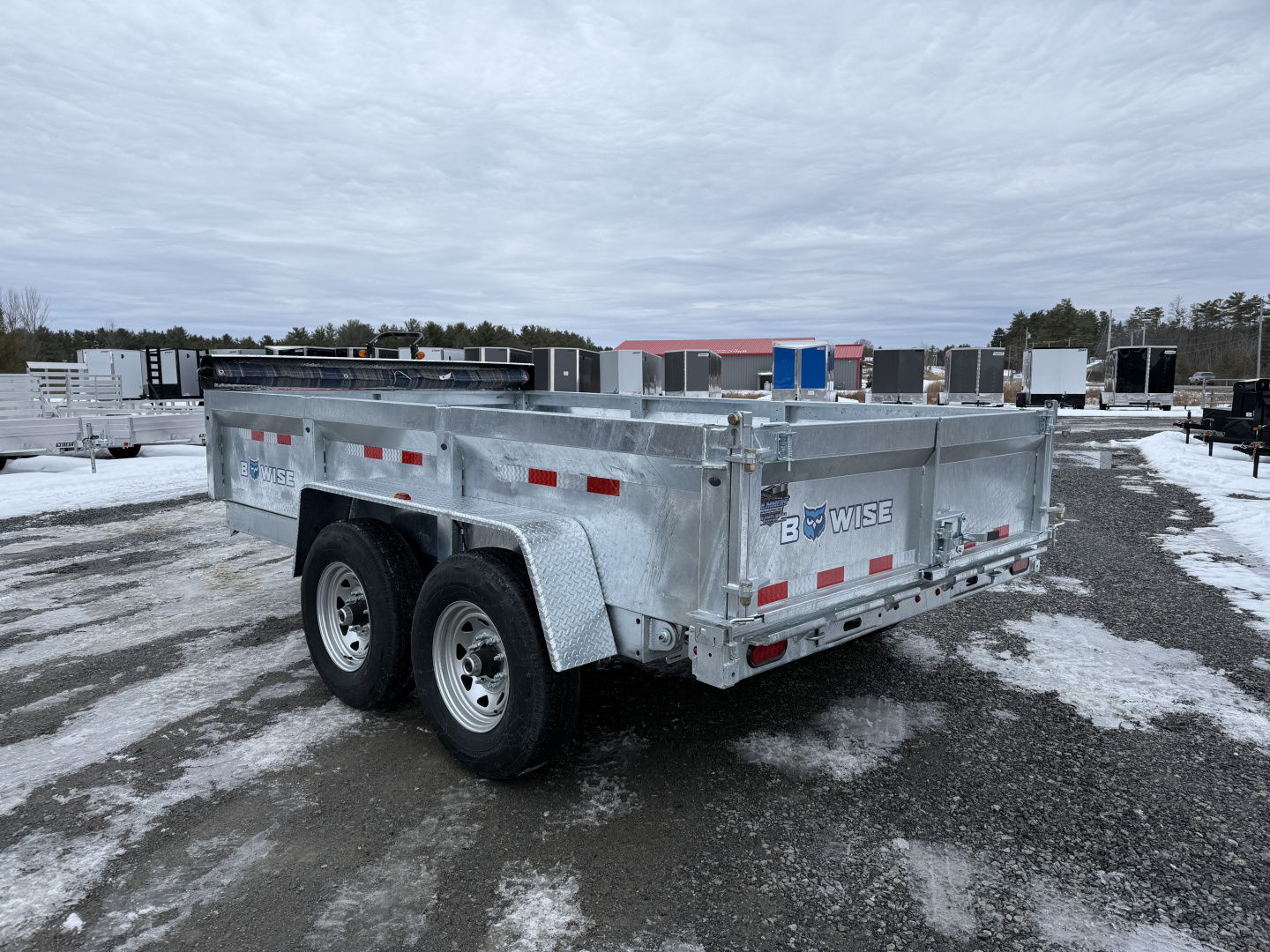 New 2026 BWISE DT712LP-LE-12 Galvanized Dump Trailer