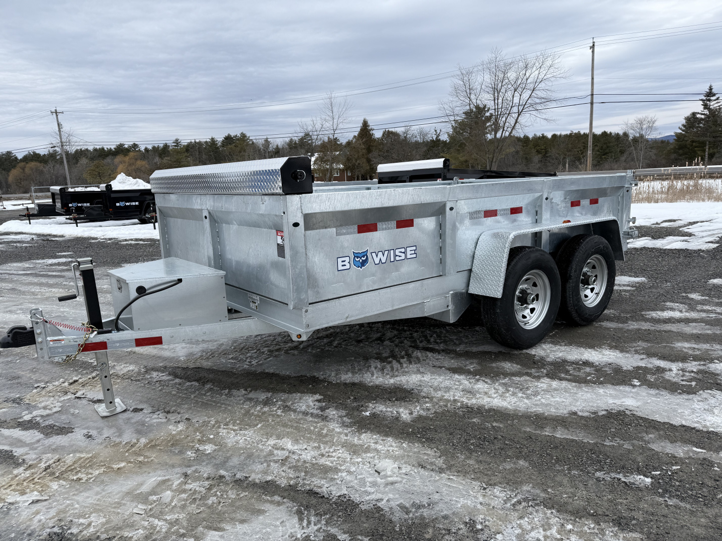 New 2026 BWISE DT712LP-LE-12 Galvanized Dump Trailer