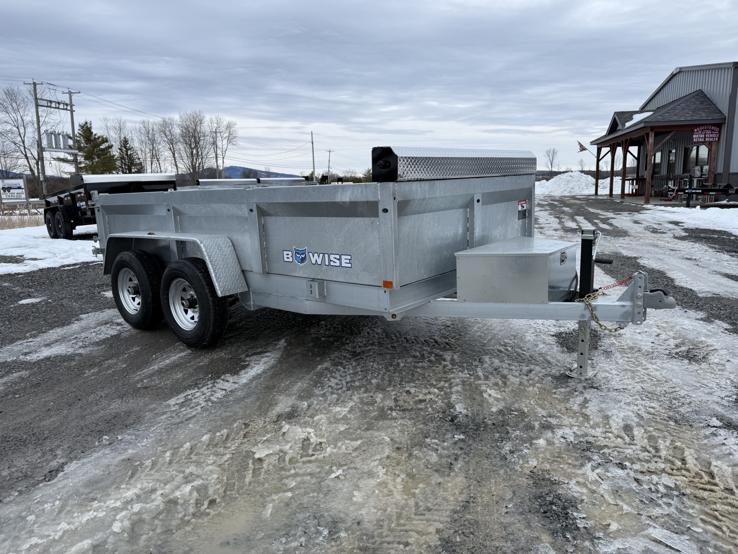 New 2026 BWISE DT712LP-LE-12 Galvanized Dump Trailer