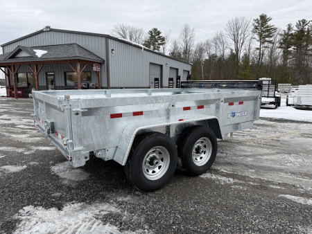 New 2026 BWISE DT712LP-LE-12 Galvanized Dump Trailer