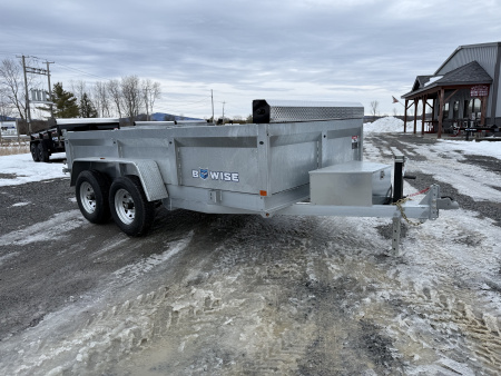 New 2026 BWISE DT712LP-LE-12 Galvanized Dump Trailer