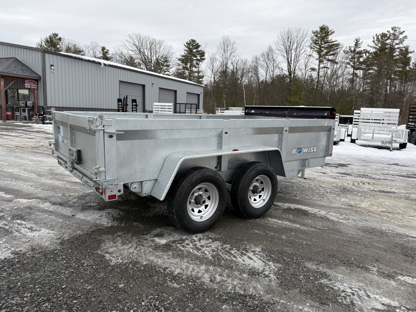 New 2026 BWISE DT612LP-LE-12 Galvanized Dump Trailer