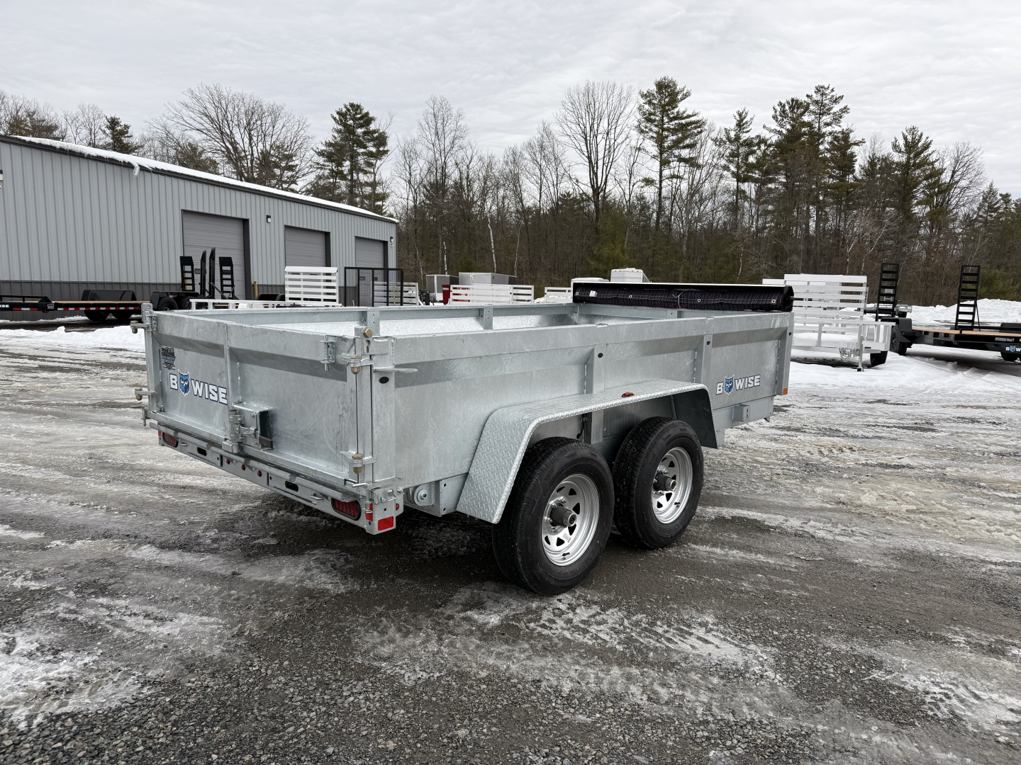 New 2026 BWISE DT612LP-LE-12 Galvanized Dump Trailer
