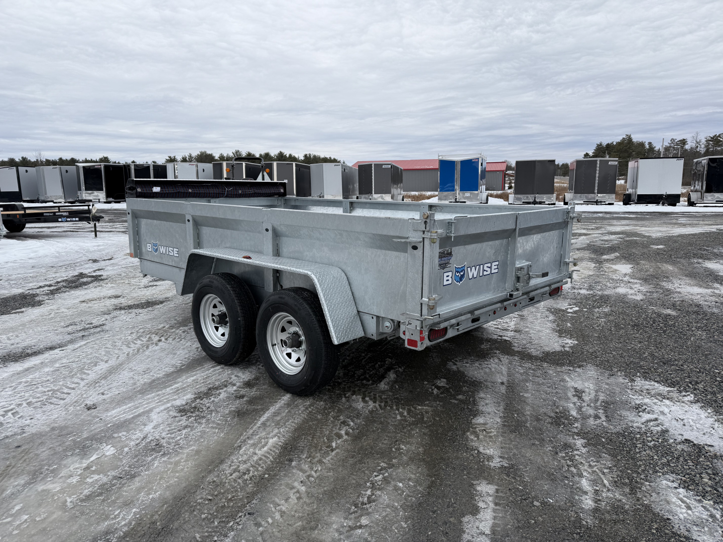 New 2026 BWISE DT612LP-LE-12 Galvanized Dump Trailer